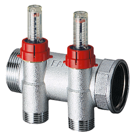 Коллекторы запорно-балансировочные с расходомером, Евроконус